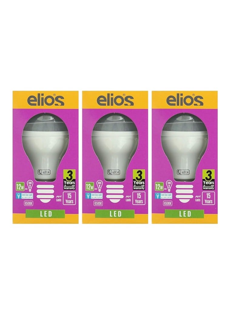 Elios 3 Pack 12W Frosted White Bulb by Elios - Image 1