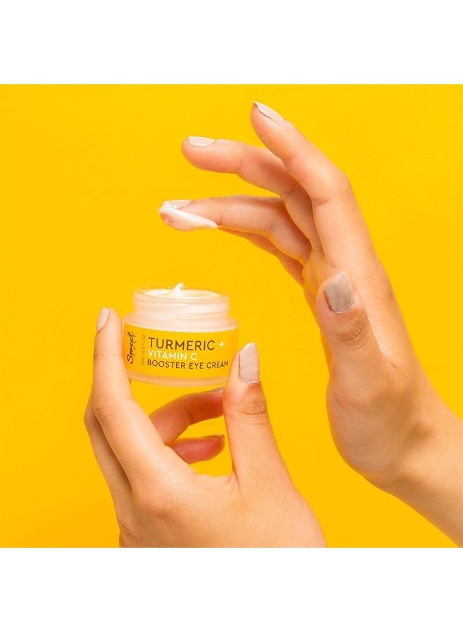 Turmeric + Vitamin C Booster Eye Cream - Hydrating Eye Cream to Help the Look of Dark Circles + Puffiness - Moisturizing Gel-Cream for Sensitive Under-Eye Skin (15ml / 0.5 oz)