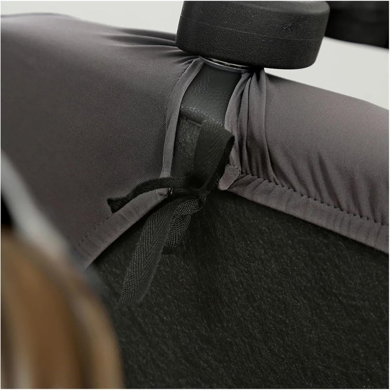 Computer Office Swivel Chair Covers with Zipper Rotating Armchair Case Desk Task Seat Slipcover Protector(Deep Blue,2Pcs) - Image 4