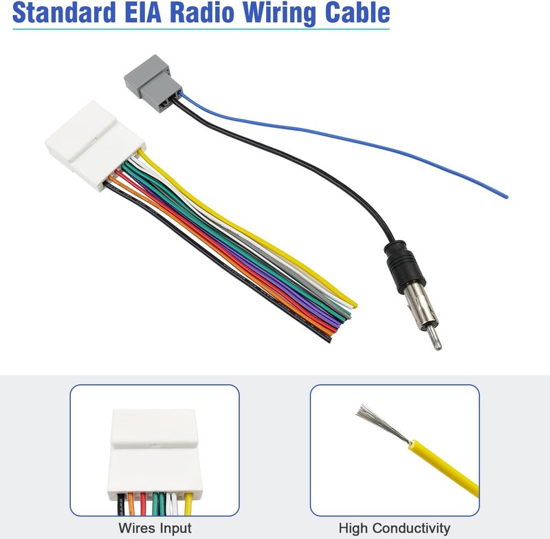 Jayubien 20Pin Wiring Harness for Nissan Radio Wire Antenna Adapter Kit - Image 5