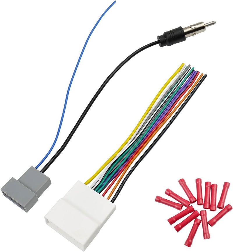 Jayubien 20Pin Wiring Harness for Nissan Radio Wire Antenna Adapter Kit - Image 1