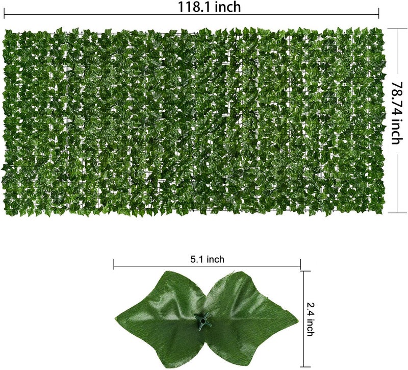 DearHouse Artificial Faux Ivy Hedge Privacy Fence Wall Screen, Leaf and Vine Decoration for Outdoor Decor, Garden (11878.7inch) - Image 5