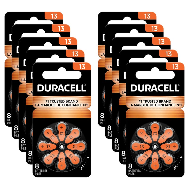 Duracell Activair Hearing Aid Batteries: Size 13 (80 Batteries) - Image 1