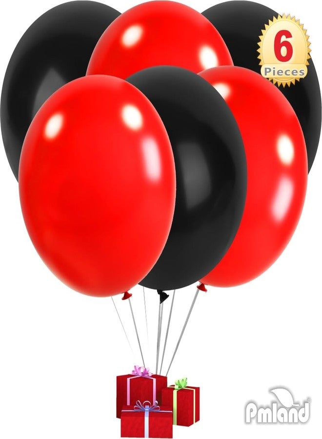 PMLAND 36 Inch Giant Red and Black Jumbo Latex Balloons (6 Pcs) - Helium Quality for Party Decorations, Birthday, Wedding, Graduation, Photo Backdrop, Balloon Arch, Baby Shower & Events - Image 4