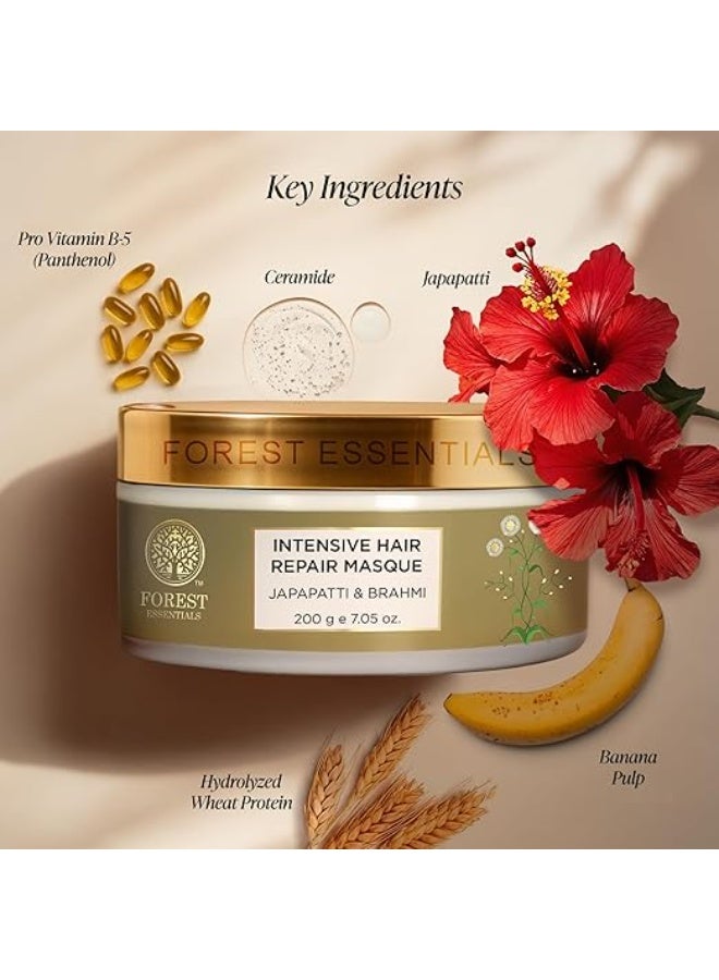 Forest Essentials Ayurvedic Hair Mask Japapatti & Brahmi | For Frizz, Dryness & Damage | Nourishing & Strengthening Hair Treatment - Image 4