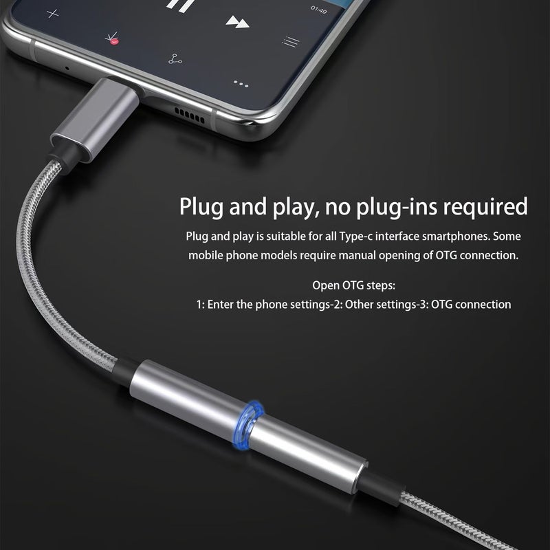 USB C to 3 5mm Audio Adapter Black 4 Pack Compatible with Smartphones Tablets Laptops Type C Male to Female Headphone Converter for Samsung Galaxy Google Pixel iPhone 15 Pro Max and More - Image 3