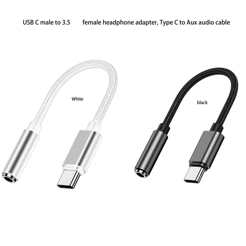USB C to 3 5mm Audio Adapter Black 4 Pack Compatible with Smartphones Tablets Laptops Type C Male to Female Headphone Converter for Samsung Galaxy Google Pixel iPhone 15 Pro Max and More - Image 1