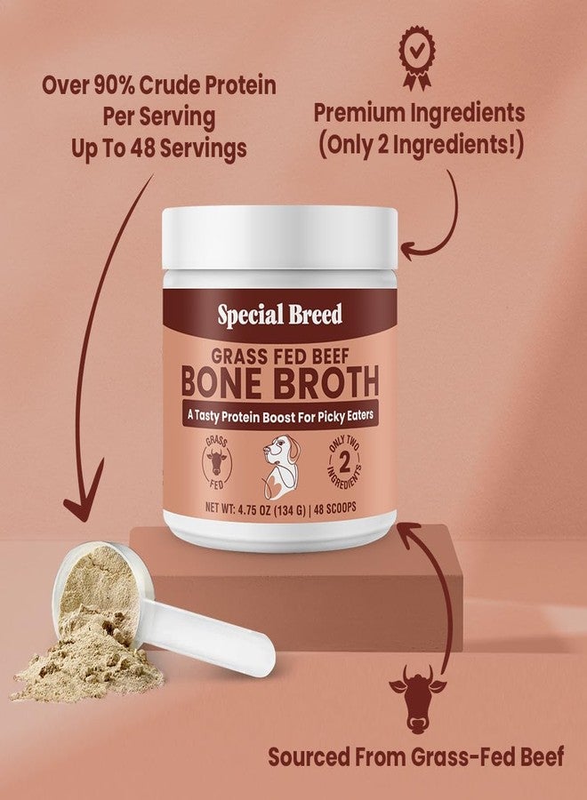 Special Breed Bone Broth Powder for Dogs and Cats - Dog and Cat Food Topper, Grass Fed Beef Broth Supplement, 4.75 oz - Image 2