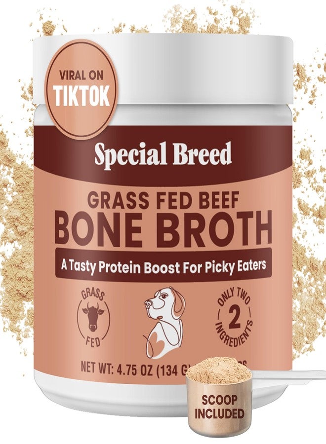 Special Breed Bone Broth Powder for Dogs and Cats - Dog and Cat Food Topper, Grass Fed Beef Broth Supplement, 4.75 oz - Image 1