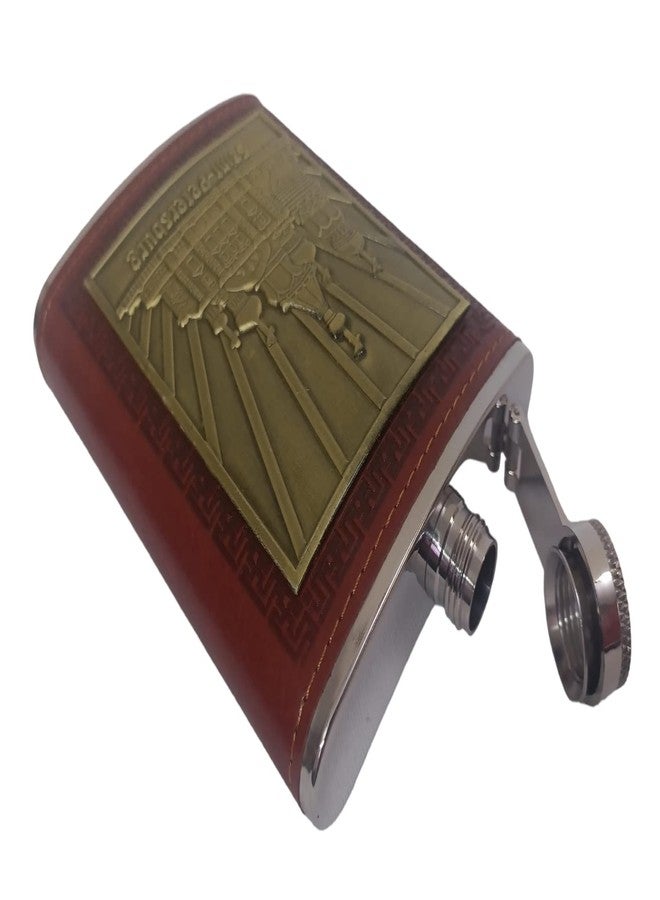 Linist Hip Flask, 8 Oz Flasks for Men and Women, Portable Stainless Steel Flasks with Funnel, Leak Proof Hip Flask for Drinking (Brown-1157) - Image 4