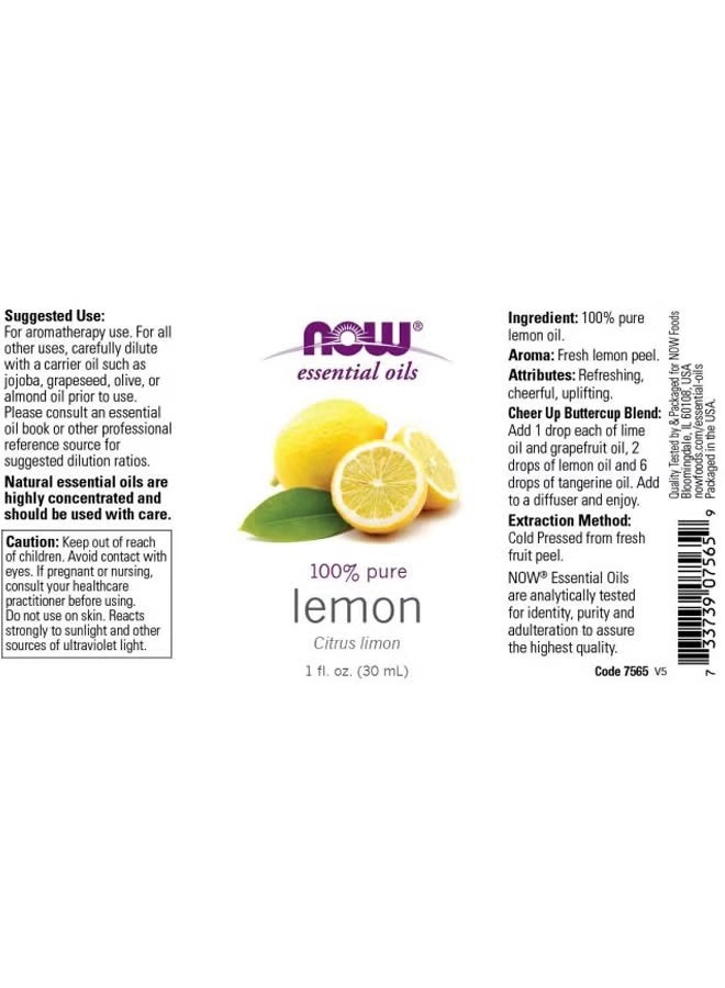 now Lemon Essential Oil 30ml - Image 2