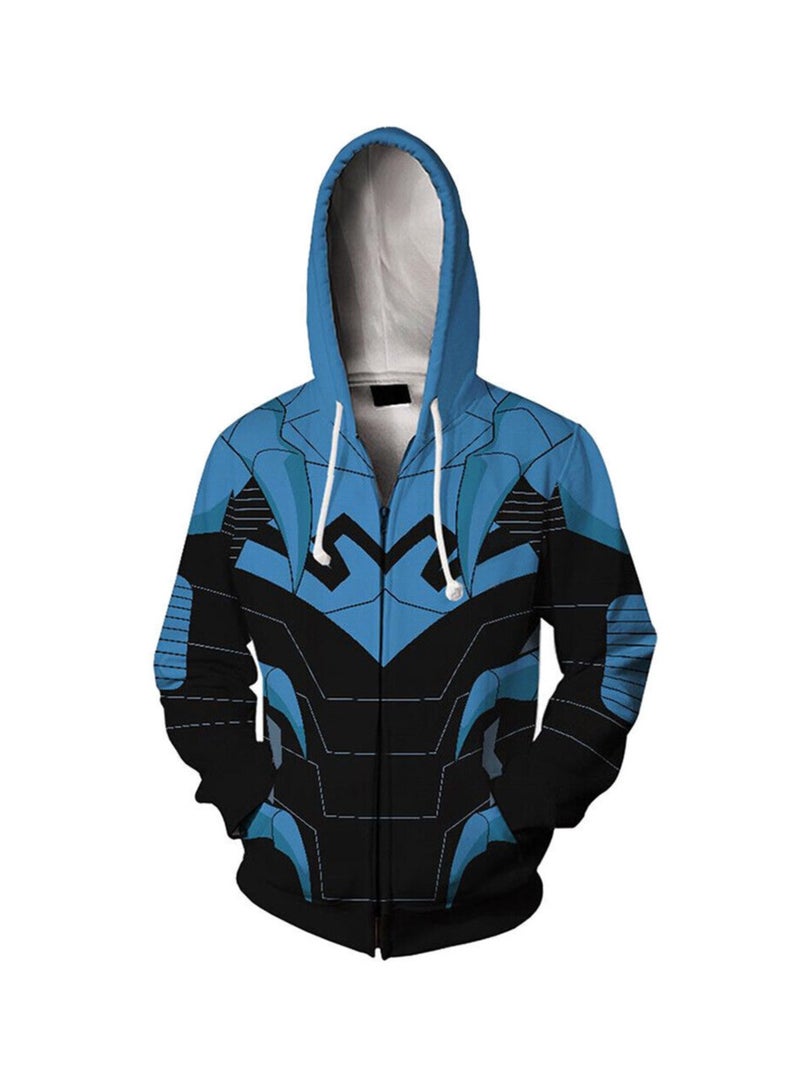 Loquat DC Blue Beetle Super Hero 3D Digital Printed Hoodie  - Image 1
