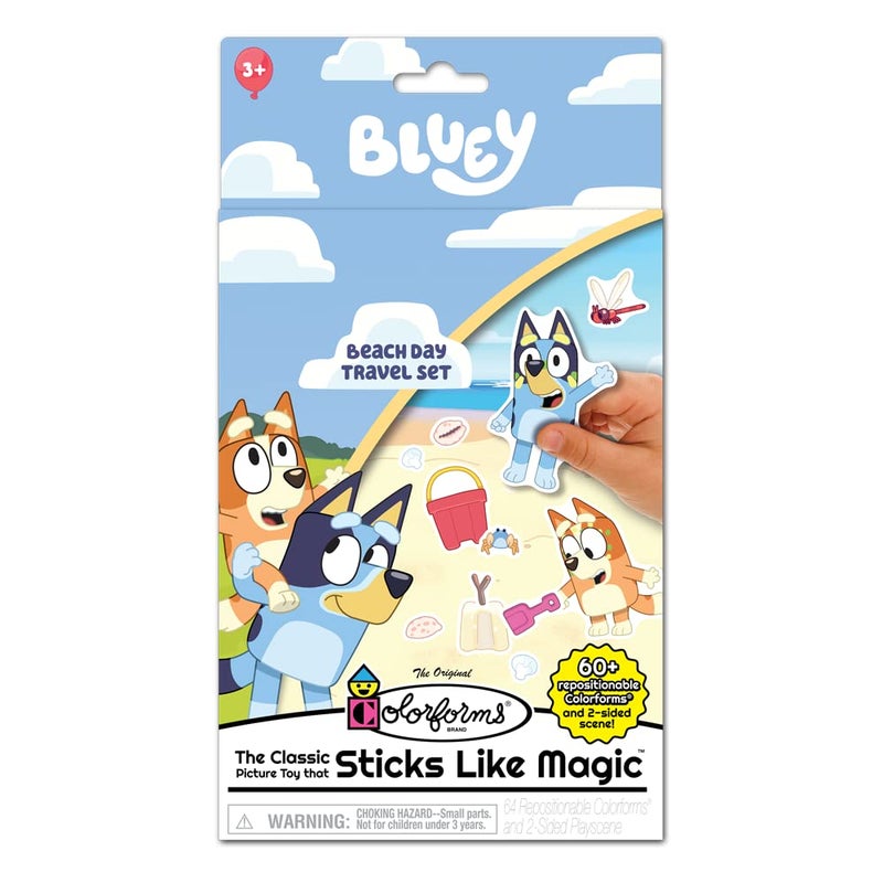 Colorforms Travel Set Repositionable Pieces Stick Like Magic Scenes and Pieces from The Show Bluey for Storytelling Imaginative Play Ages 3 - Image 2