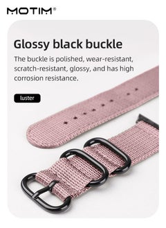 Motim Nylon Loop Watch Band for Apple Watch 45mm 44mm 42mm, Braided  Sport Strap Replacement Strap Compatible with iWatch SE & Series 10/9/8/7/6/5/4/3/2/1/Ultra/SE  - Image 3