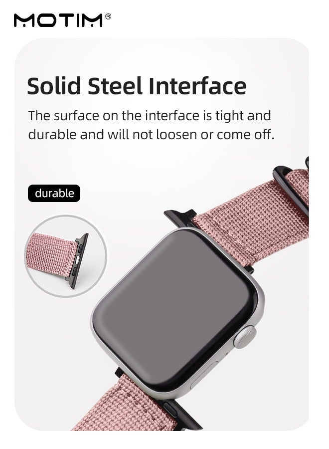 Nylon Apple Watch Band 45mm 44mm 42mm, Braided Sport  Replacement Strap Wristband Compatible with iWatch SE & Series 10/9/8/7/6/5/4/3/2/1/Ultra/SE
