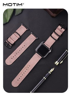 Motim Nylon Loop Watch Band for Apple Watch 45mm 44mm 42mm, Braided  Sport Strap Replacement Strap Compatible with iWatch SE & Series 10/9/8/7/6/5/4/3/2/1/Ultra/SE  - Image 2