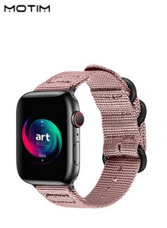 Motim Nylon Loop Watch Band for Apple Watch 45mm 44mm 42mm, Braided  Sport Strap Replacement Strap Compatible with iWatch SE & Series 10/9/8/7/6/5/4/3/2/1/Ultra/SE  - Image 1