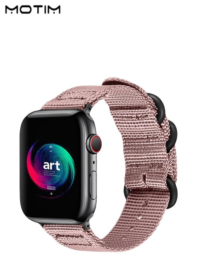 Nylon Apple Watch Band 45mm 44mm 42mm, Braided Sport  Replacement Strap Wristband Compatible with iWatch SE & Series 10/9/8/7/6/5/4/3/2/1/Ultra/SE