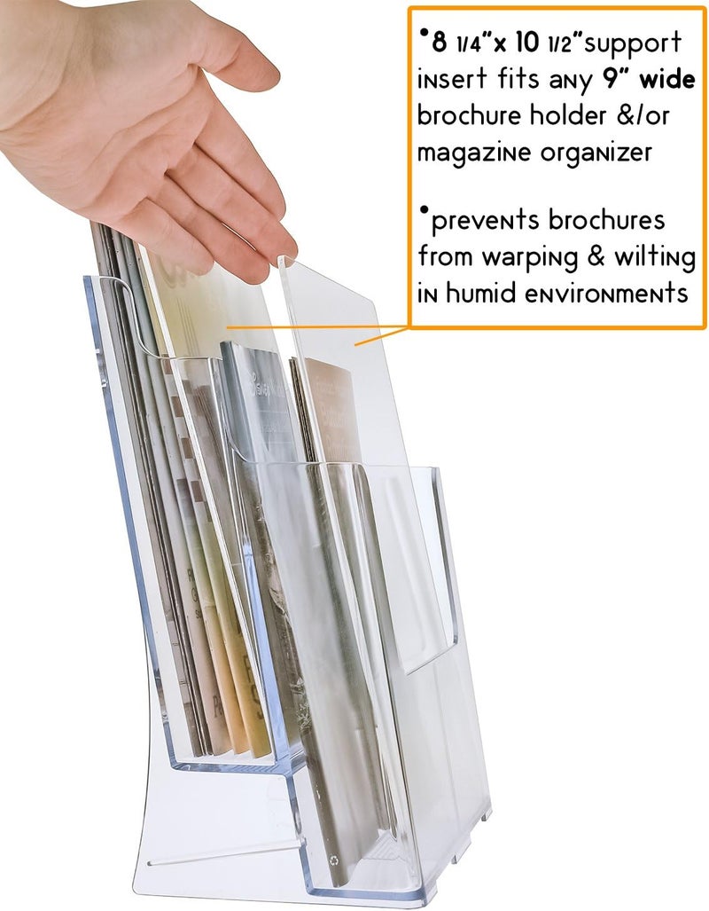 SourceOne Premium Acrylic Brochure Support Inserts for Humid Environments, 5 Pack - Image 3
