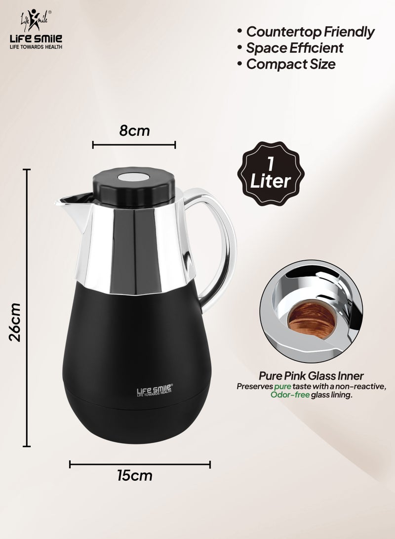 Life Smile 1L Premium Vacuum Flask – Push-Lock Control, Leak-Proof & Eco-Friendly Design - Image 3