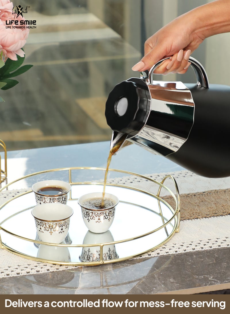 Life Smile 1L Premium Vacuum Flask – Push-Lock Control, Leak-Proof & Eco-Friendly Design - Image 4