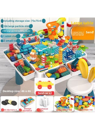 Large Particle Block Table Compatible Lego Assembly Boys Girls Children's Kindergarten Game Toy Table Drawing-Color:Oversized Square Table +4 Storage Heightening +286 Large + Chair - pzsku/ZD7057AFE72C9F4E87478Z/45/1745549307/83746282-21ee-4175-9af3-18f313af2765