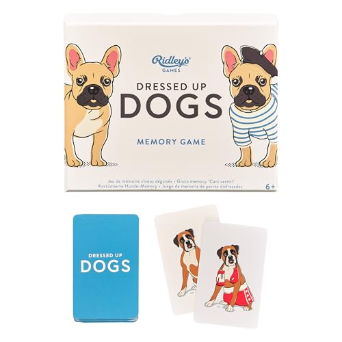 Ridley's Ridleys Dressed Up Dogs Memory Game Includes 50 Matching Cards and Instructions Memory Card Game Featuring WellDressed Dogs Fun for All Ages Makes a Great Gift Idea - Image 1