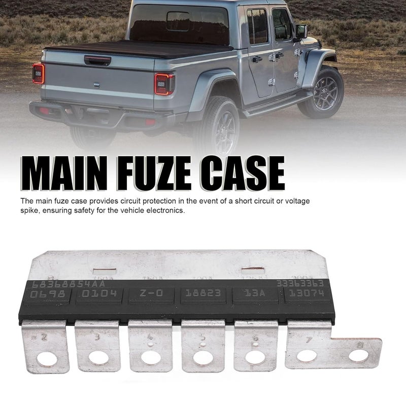 Main Fuse Case, Fuse Array Fuse Block Aluminum Power Distribution Cover Compatible with Jeep JL and JT - Image 4