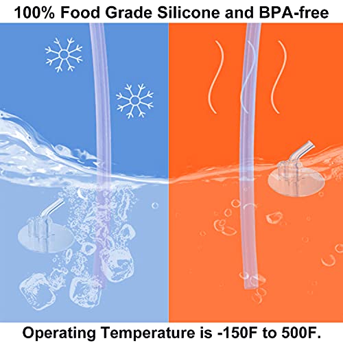 Qboyi Replacement Straws for Thermos Funtainer 12 Ounce Bottle(F401), 8 Sets(8 pcs Silicone Sipper Straws, 8 pcs Silicone Straw stems and 2pcs Straw Cleaning Brushes) - Image 5