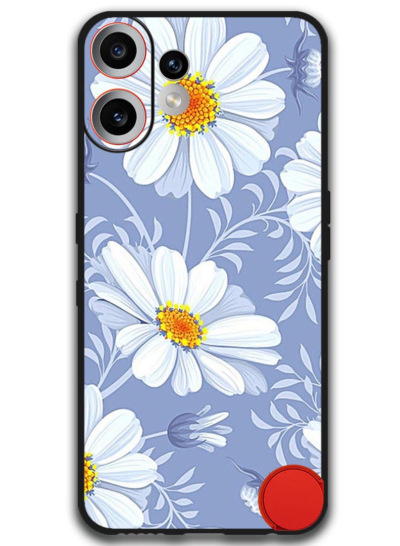 Theodor Case Compatible with Nothing CMF Phone 2 Pro 6.77 Inch Protection Shockproof Bumper Cover White Yellow Flower - Image 1