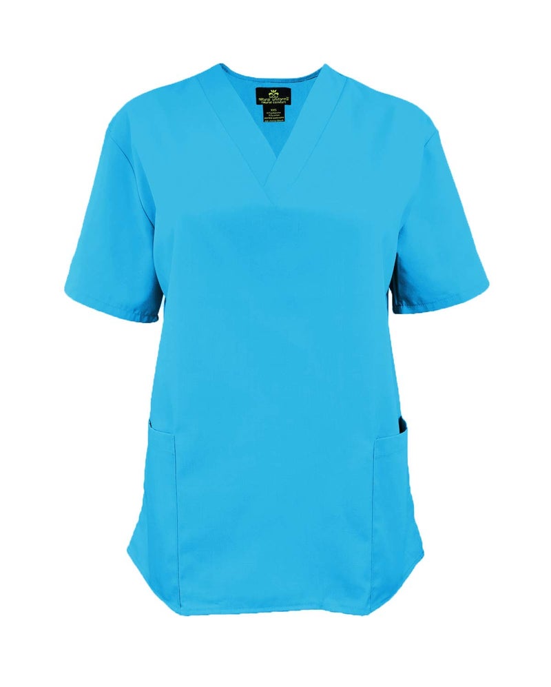 Natural Uniforms Women's Scrub Set - Medical Scrub Top and Pant, Water Blue, X-Large - Image 5