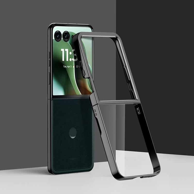 إيروريكس جراب هاتف موتورولا رازر 60 ألترا 6D الكهربائي المقاوم للصدمات (أسود) - Image 1