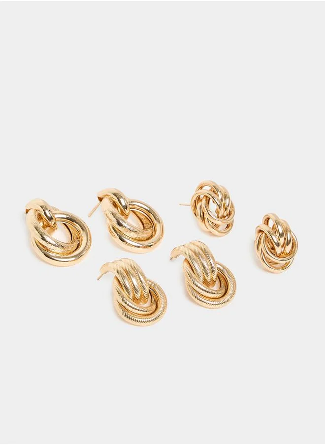 Styli Set of 3 - Textured Assorted Earrings