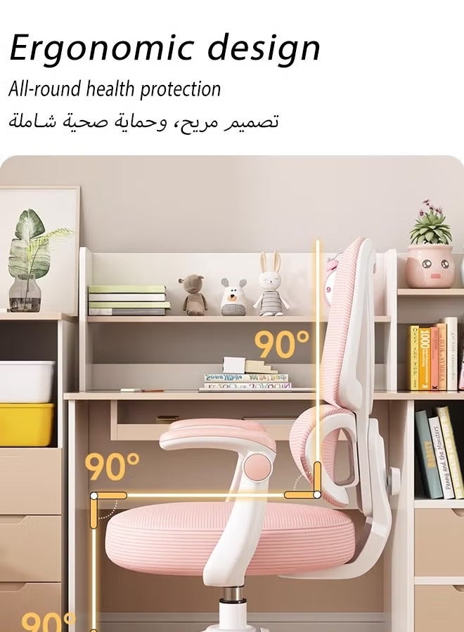 Generic Kids Desk Chair Height Adjustable Chair Ergonomic Chair Kids Office Chair Kids Computer Chair Breathable mesh and high Rebound Sponge Material for Families Schools and Offices  - Image 5