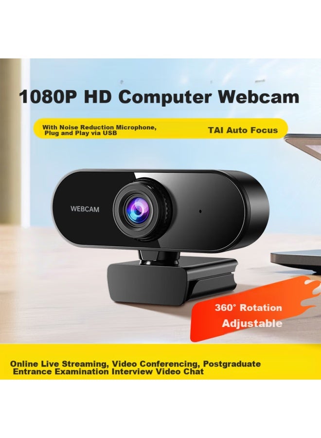 Stiger Computer Webcam With Microphone, Hd Video Conference And Online Class Dedicated, Laptop And Desktop Home Teaching, Usb External Camera, Plug-and 1080p - Image 1