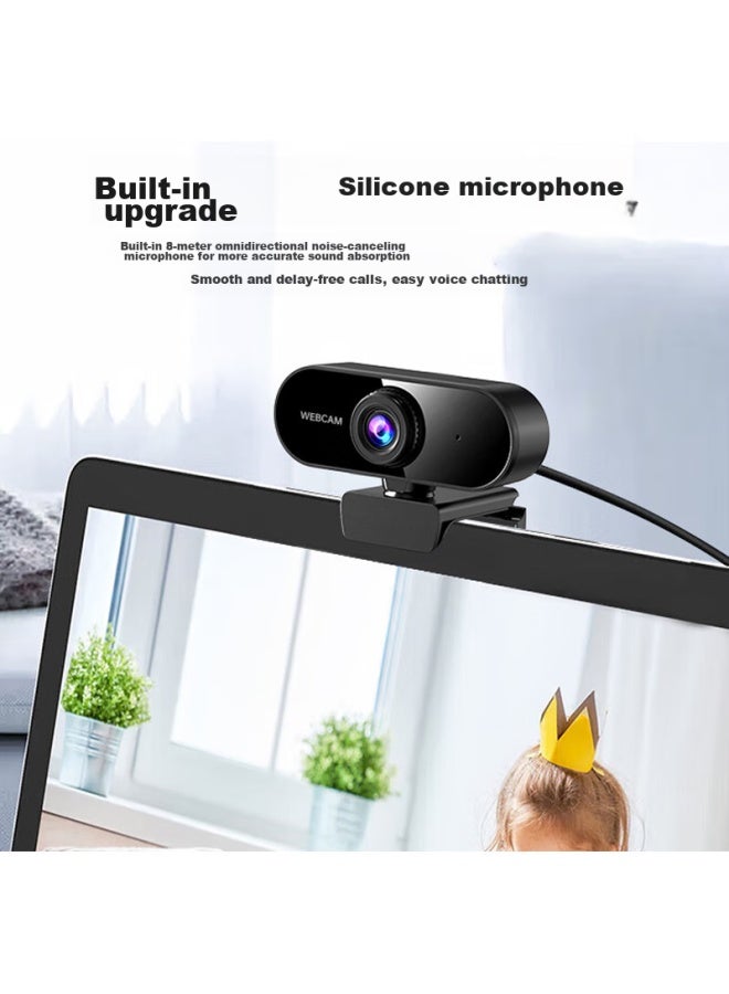 Stiger Computer Webcam With Microphone, Hd Video Conference And Online Class Dedicated, Laptop And Desktop Home Teaching, Usb External Camera, Plug-and 1080p - Image 2