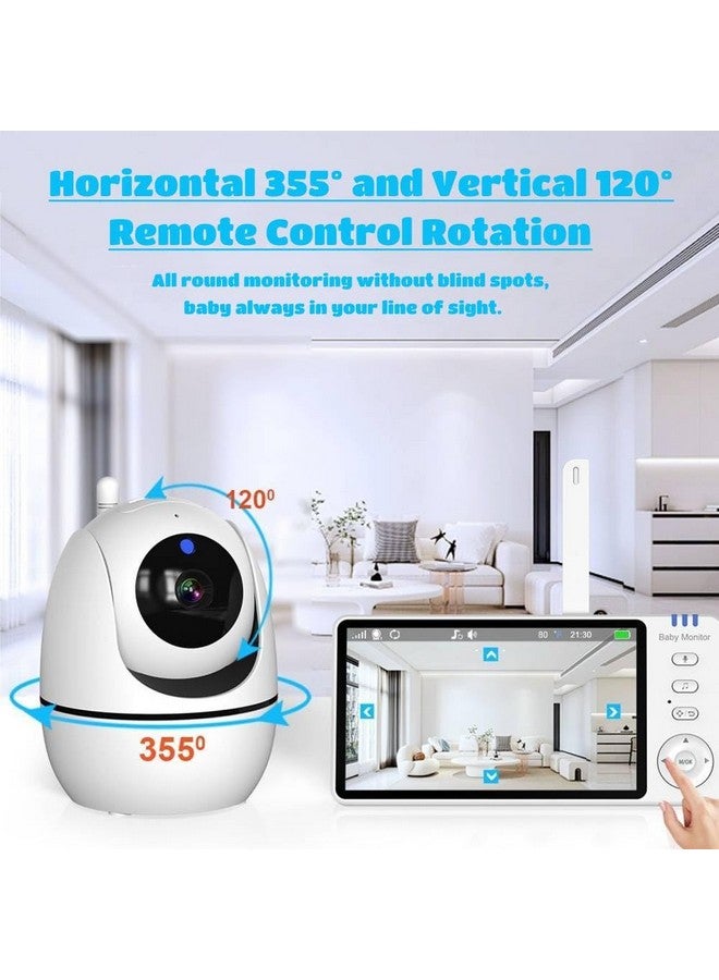VINGVO 5 Inch HD Baby Camera Monitor with Night Vision, Wireless Smart Monitoring, Sound Detection & Secure 2.4GHz FHSS - Indoor Security Camera for Home, No WiFi Needed - Image 3