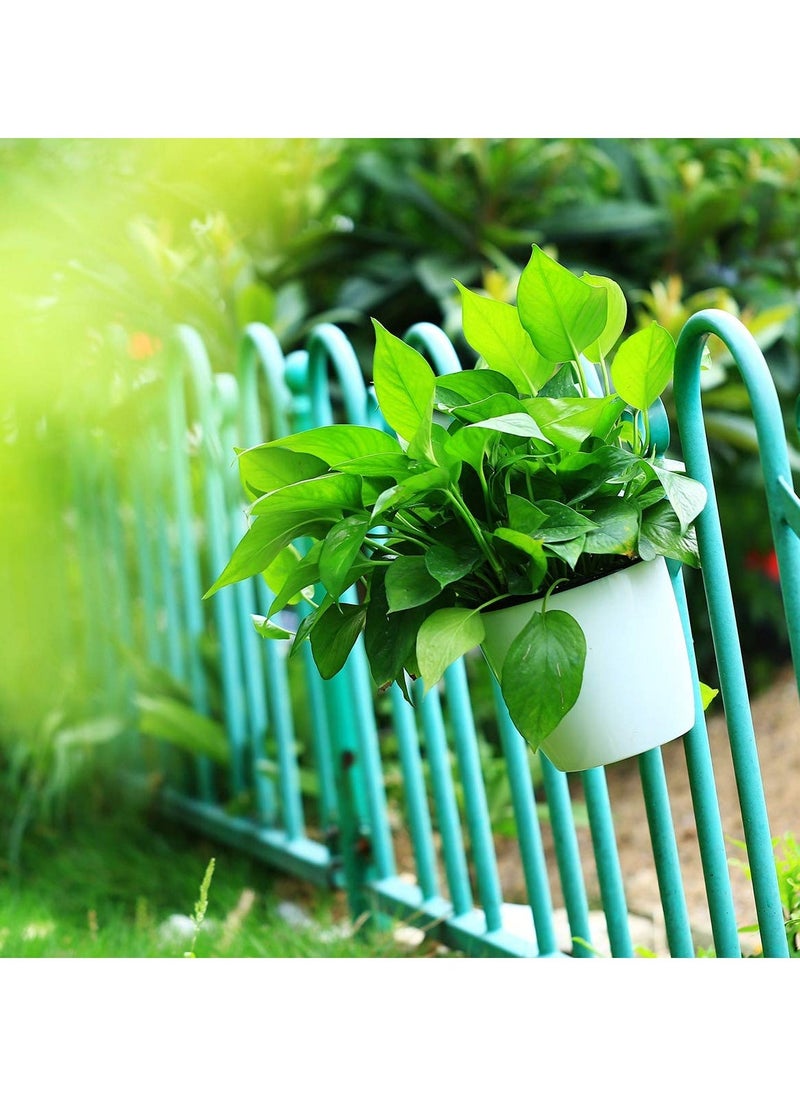 3 عبوات 7.5 بوصة من أصيص الزرع البلاستيكي الأبيض المعلق ذاتي السقي، للنباتات الداخلية، أصيص الزرع البلاستيكي ذاتي السقي، أصيص معلق على الحائط للأعشاب والصبار مع خطافات - Image 5