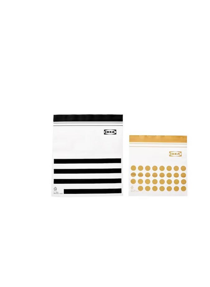 Resealable bag patterned black yellow  - Image 1