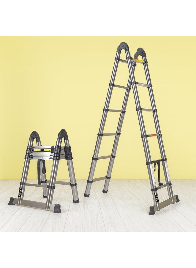 Double Telescopic Folding Ladder – 5.8m (2.9+2.9m) Multipurpose Extendable Ladder, Portable and Easy to Store - Image 3