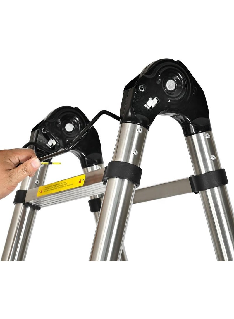 Double Telescopic Folding Ladder – 5.8m (2.9+2.9m) Multipurpose Extendable Ladder, Portable and Easy to Store - Image 1