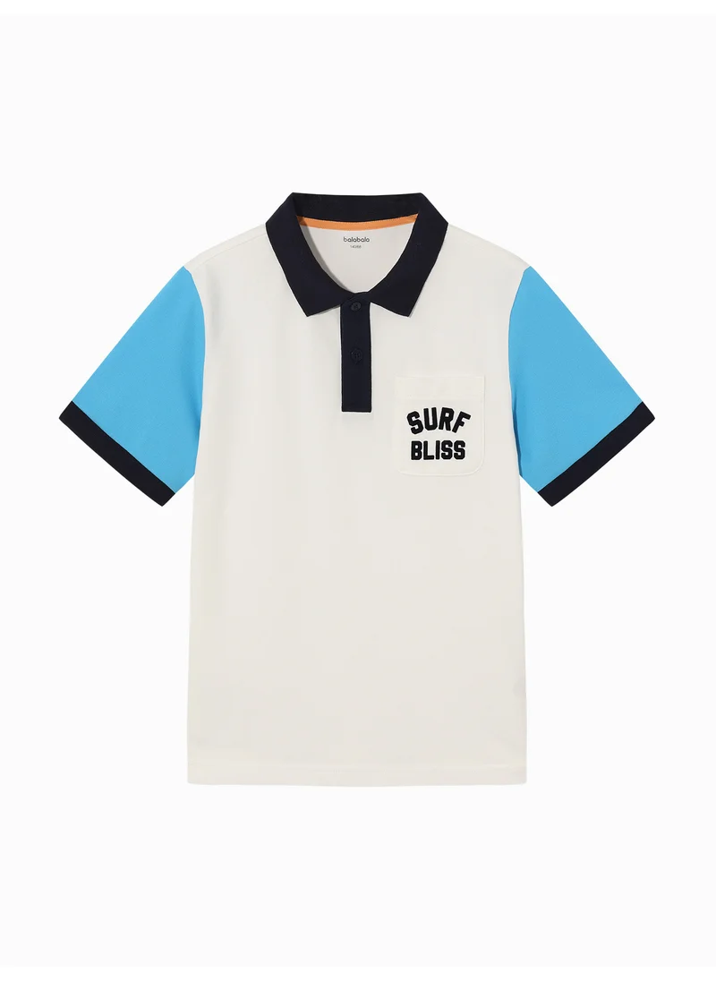 Balabala Kids Boy Lapel short-sleeved T-shirt