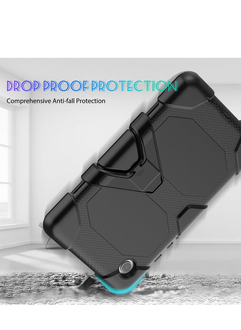 Generic - For Galaxy Tab A9 8.7 2023 Tablet Case, SM-X110/X115 Rugged Heavy Duty Armor Shock Shock Survival Flat Case with Stand - Image 1