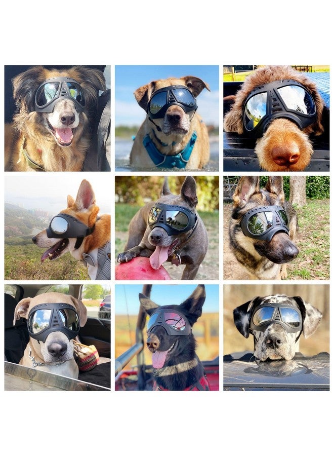 Namsan Dog Goggles for Large Dogs, Wide Snout & Soft Frame, Tactical Driving Sunglasses for Dogs Medium to Large Breed, Anti-UV Dog Eye Protection, Windproof Dustproof, Adjustable, Black - Image 2