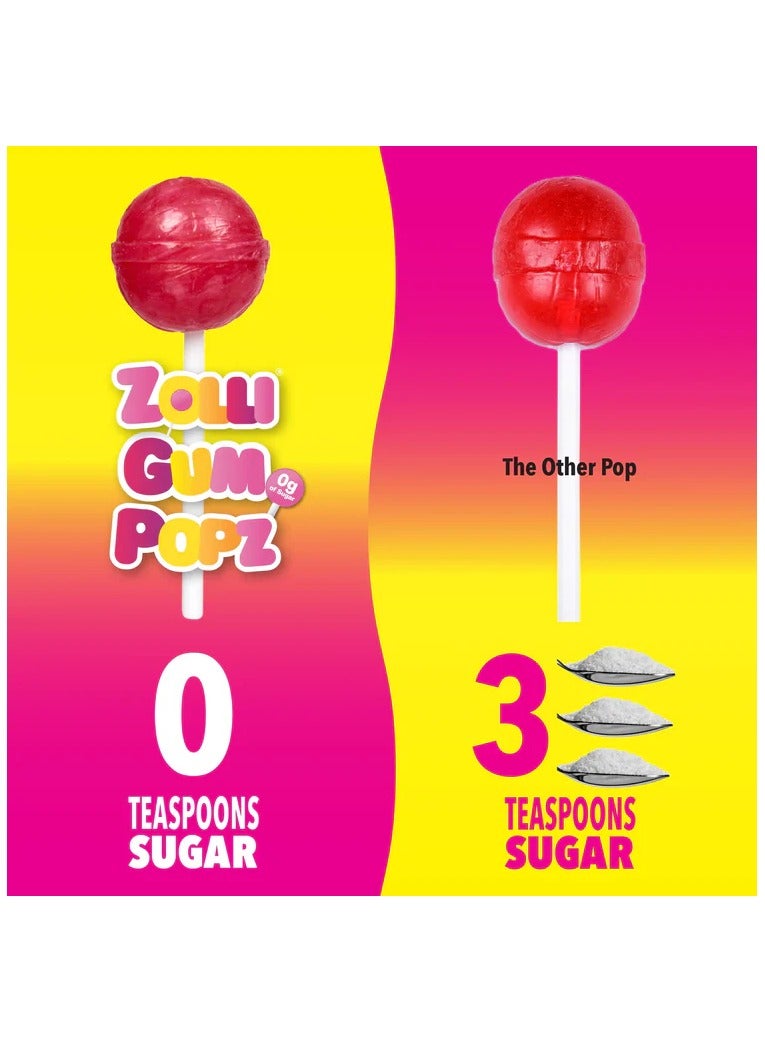 ZOLLIPOPS Zolli Gum Popz - Clean Teeth Pops - Strawberry 16g (115pcs) - Image 2