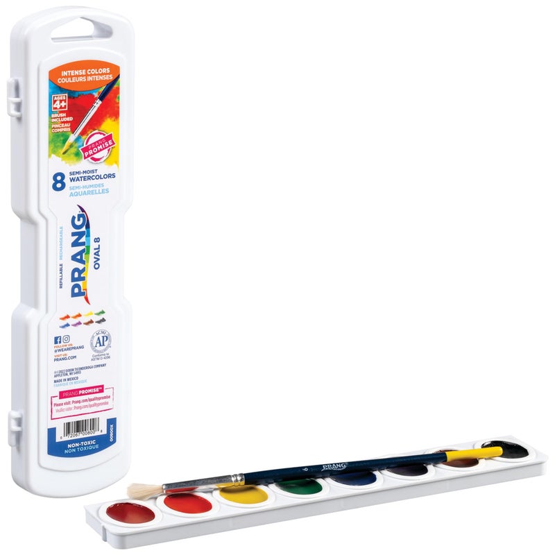 Prang Oval Pan Watercolor Paint Set, 8 Assorted Colors, 1 Count - Image 5