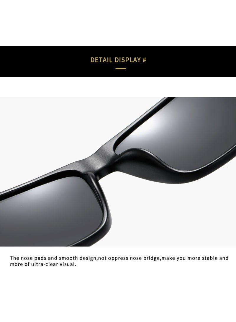 Sharpdo TR POLARIZED Square Sunglasses for Men UV Protection Casual - Image 4