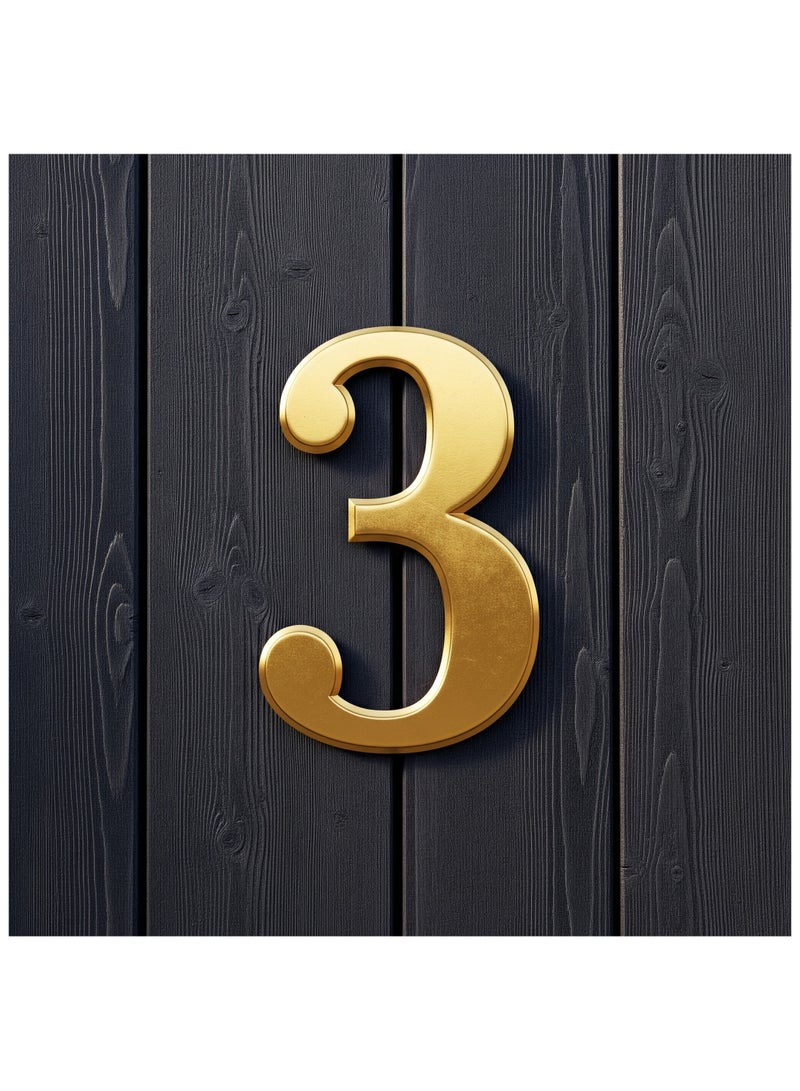 ارقام باب شقة معدن -ذهبي خامه عاليه الجوده - Image 2