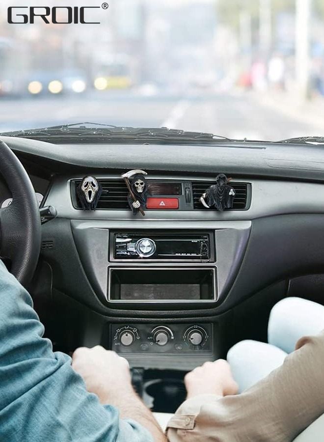 GROIC 3 Packs Car Air Freshener Clips,Car aromatherapy,Car Accessories,Car Vent Decoration, Skull Car Interior Accessories,Creative Vehicle Supplies - Image 4