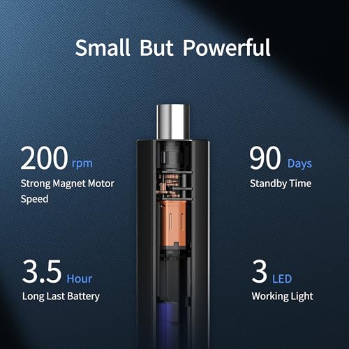 XOOL 150 in 1 Electric Screwdriver Set Precision Screwdriver Set with 120 Magnetic Bits Rechargeable 2 Gears Torque Power Screwdriver Kit for Electronics Computer Laptops Phone PC Game Console - Image 3